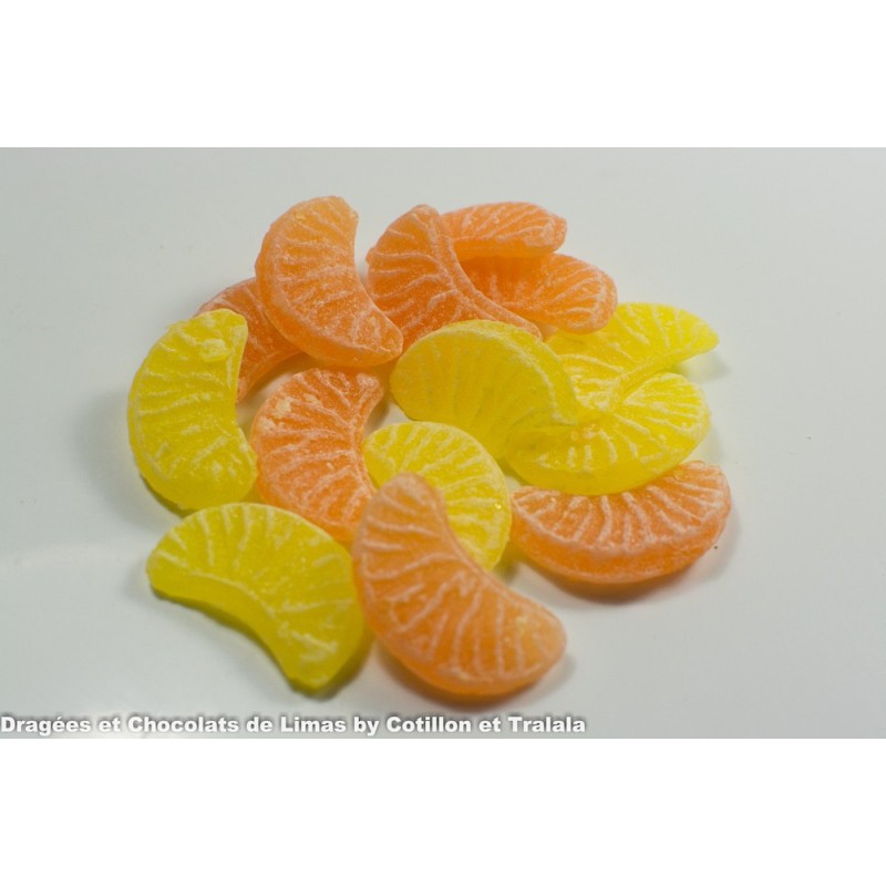 Languette ronde en carton orange/citron - Emballages Pâtisserie